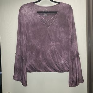 AE Faded Purple Loose Bell Fit Blouse